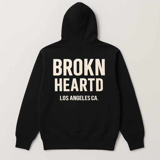 BROKN HEARTD 90's Oversized Logo-Print Cotton-Jersey Hoodie