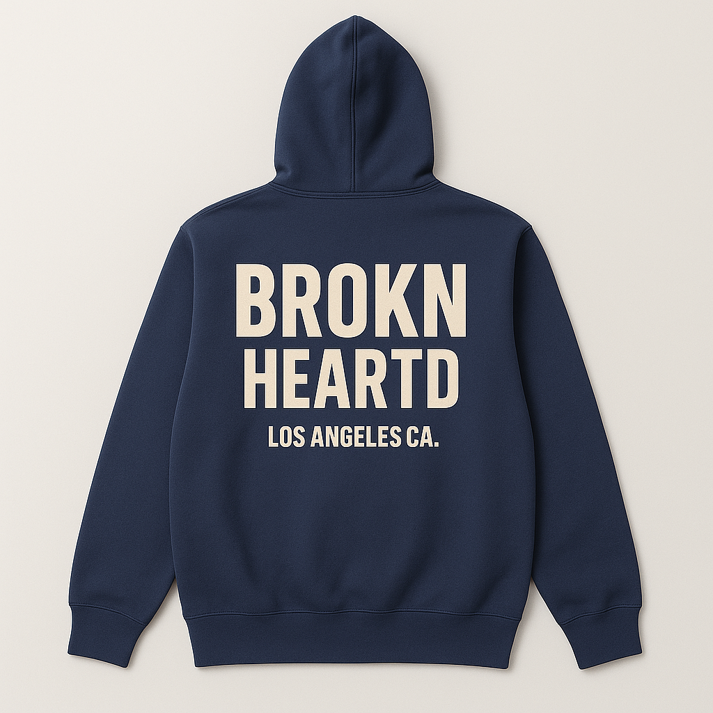 BROKN HEARTD 90's Oversized Logo-Print Cotton-Jersey Hoodie