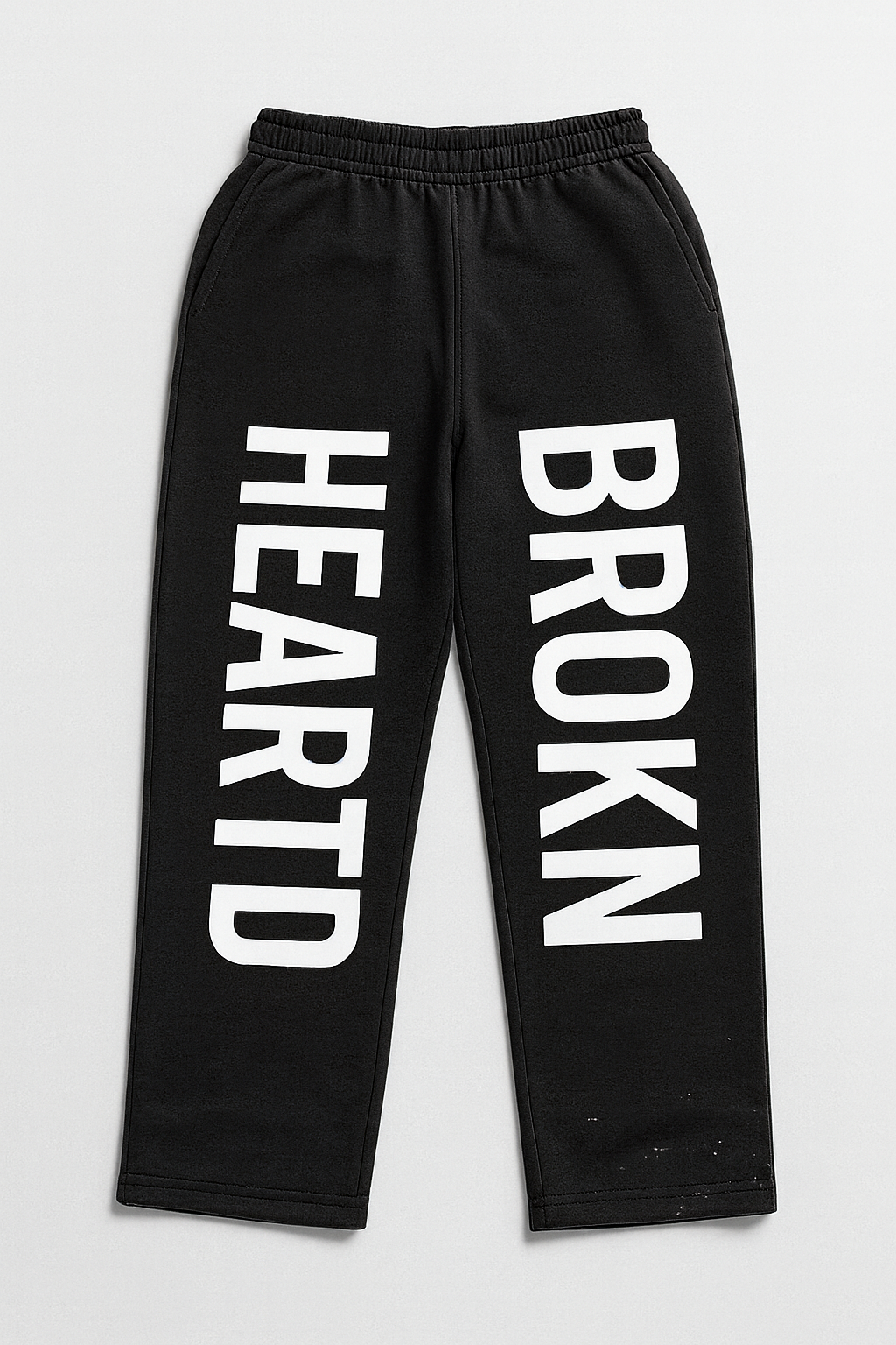 BROKN HEARTD Straight-Leg Logo- Cotton-Jersey Sweatpants