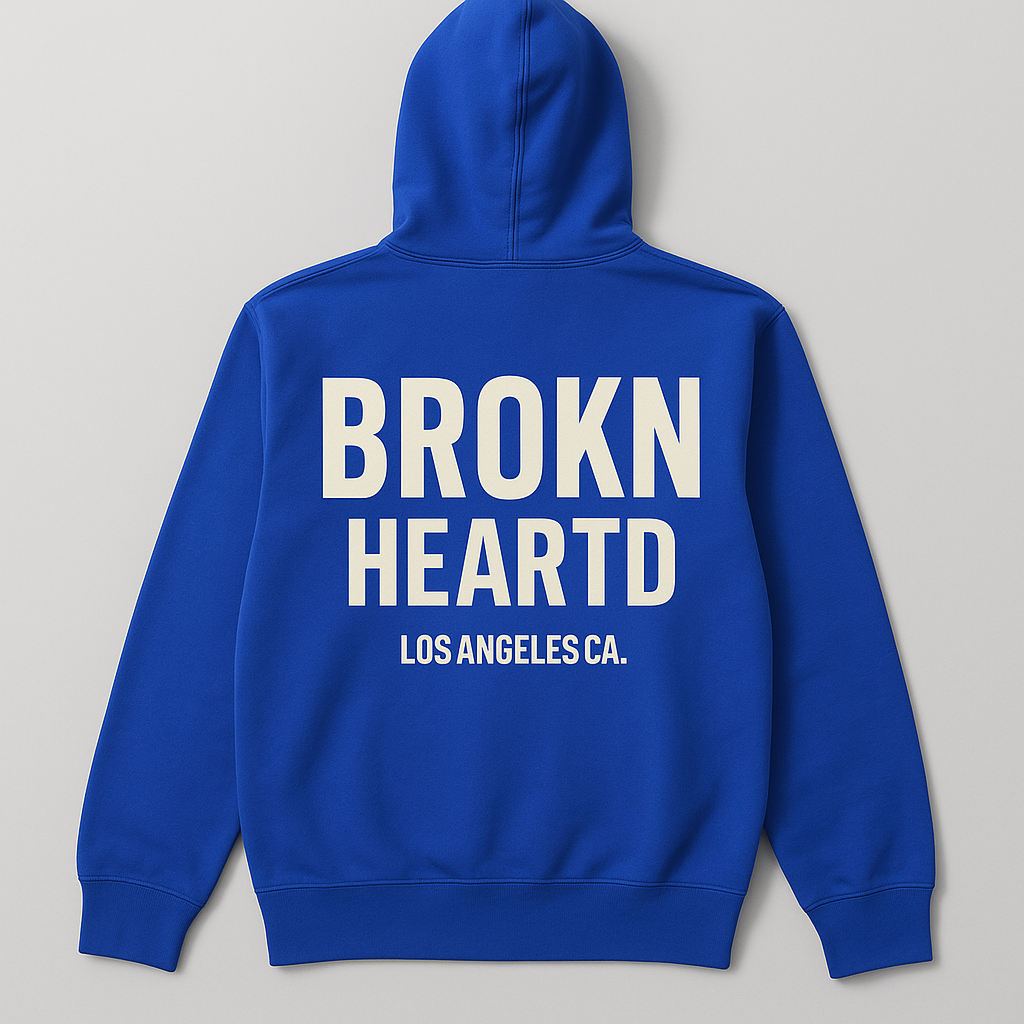 BROKN HEARTD 90's Oversized Logo-Print Cotton-Jersey Hoodie