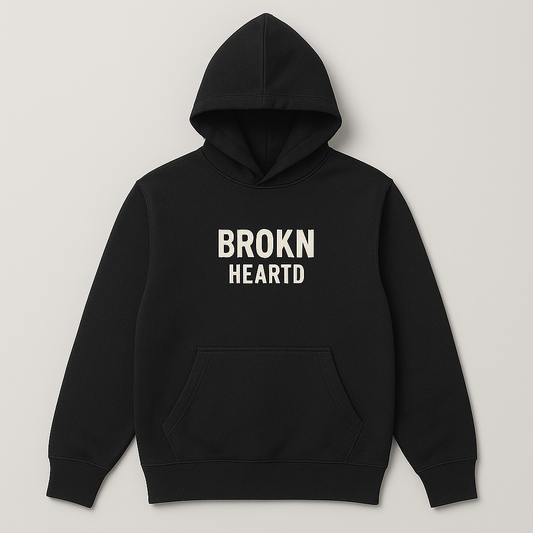 BROKN HEARTD 90's Oversized Logo-Print Cotton-Jersey Hoodie