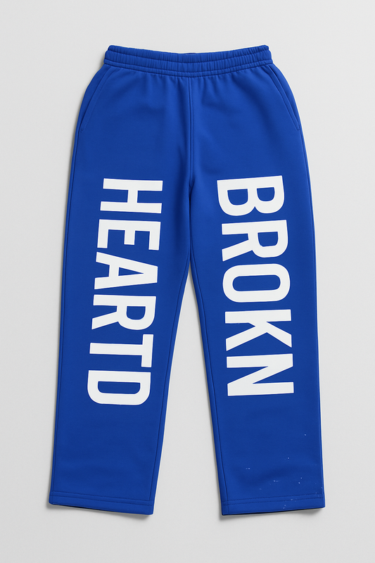 BROKN HEARTD Straight-Leg Logo- Cotton-Jersey Sweatpants